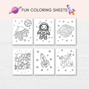 Keep kids busy with this Space Activity Pack, which includes Space activity games and Space coloring sheets. Print as many as you like.