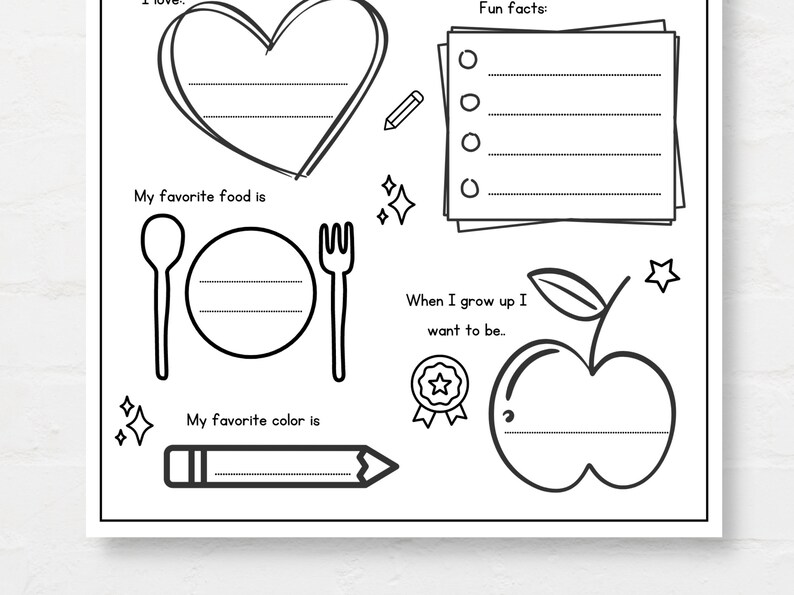 Introduce your child to the world of self-expression with this All About Me printable worksheet! Perfect for classrooms, homeschooling, or fun activities at home.