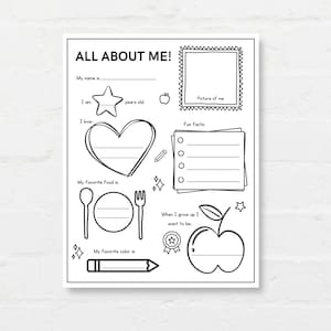 Introduce your child to the world of self-expression with this All About Me printable worksheet! Perfect for classrooms, homeschooling, or fun activities at home.