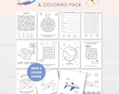 Airplane Activity Pack, Travel Activity for Kids, Travel Games, Airplane Coloring, Kid Travel Journal, Vacation Activity, Holiday Activities