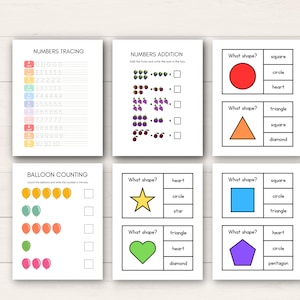 Boost your child’s math skills with this Kindergarten Number Workbook! This printable set includes a variety of number worksheets for kids, designed to make learning fun and interactive.