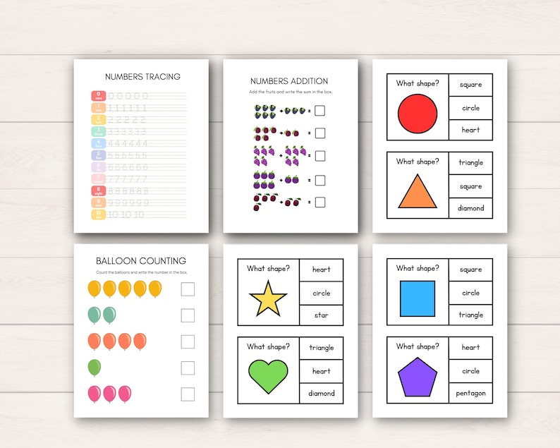 Boost your child’s math skills with this Kindergarten Number Workbook! This printable set includes a variety of number worksheets for kids, designed to make learning fun and interactive.