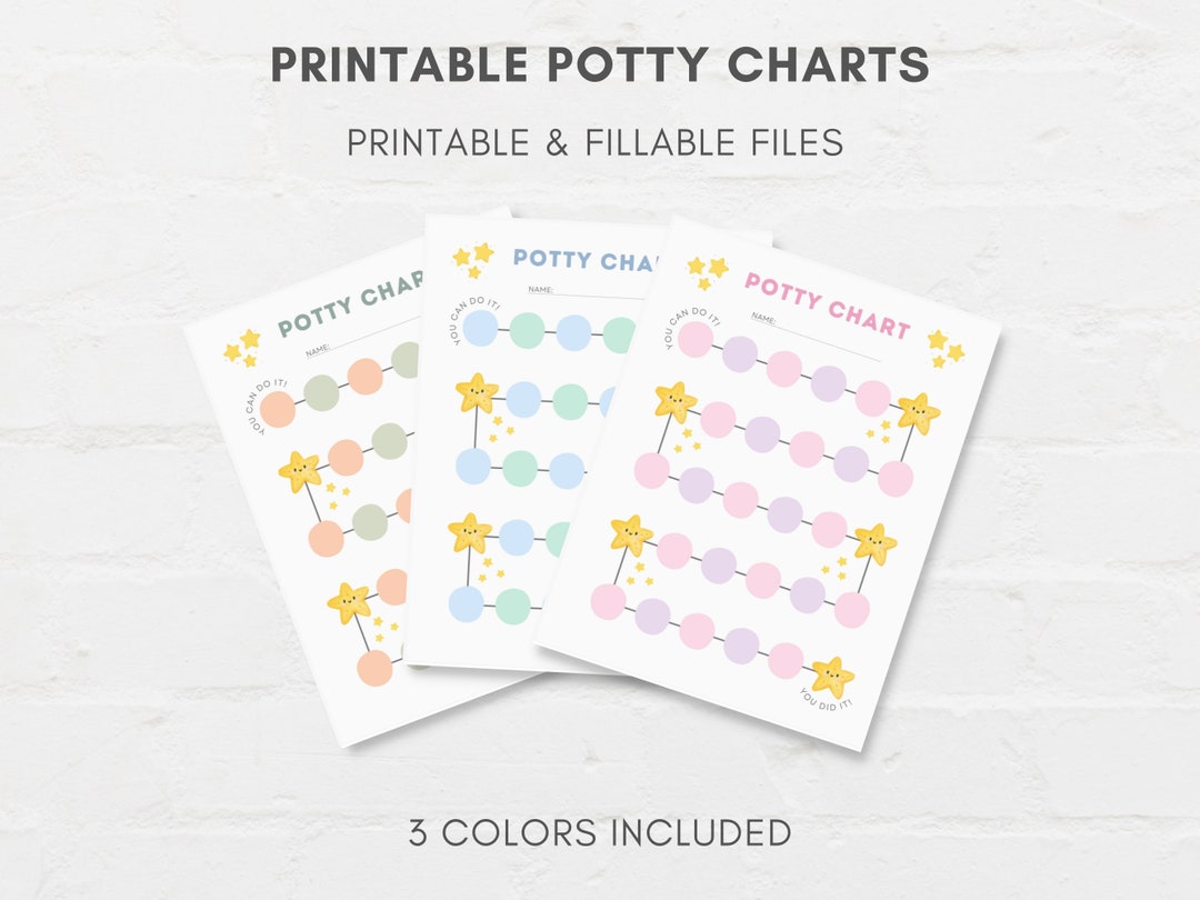 Potty Chart Printable, Potty Training Chart, Potty Printable, Toilet