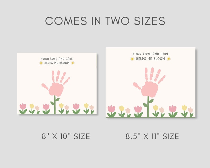 This fun and cute Mother’s day handprint pack is a great activity keepsake/ mom gift. Perfect for toddler, preschool, nursery or baby.