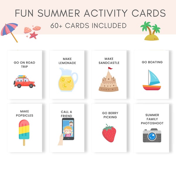 Summer Activity Cards, Summer Activities, Summer Bucket List, Summer Fun Cards, Fun Family Activities, Summer Holiday, Summer Activity List
