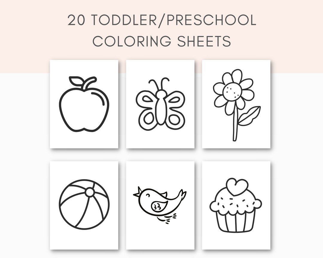 Preschool Coloring Printable, Toddler Coloring, Toddler Activities