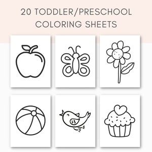 Preschool Coloring Printable, Toddler Coloring, Toddler Activities, Cute Coloring Pages, Nursery Coloring, Kids Simple Coloring Sheets