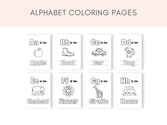 Alphabet Coloring Pages, ABC Coloring Printable, Preschool Alphabet, Preschool Coloring, Abc flashcards, ABC Coloring Pages, Coloring Book