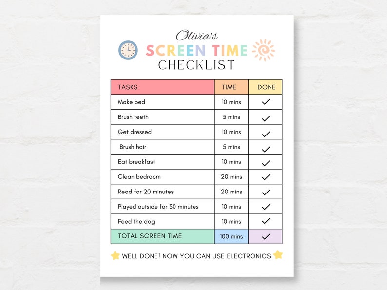 Introducing this Screen Time Checklist to help kids manage their digital usage with this handy printable. From setting limits to tracking activities, this tool promotes healthy screen habits.