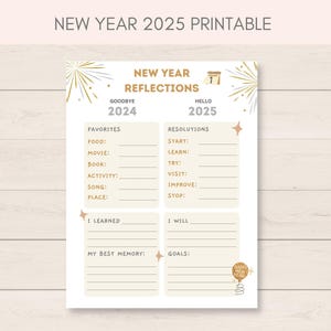 This fun New Year Activity is a perfect way to keep kids engaged on New Years Eve/ Holidays. The PDF has 2024 Year in Review section as well as 2025 goals and resolutions.