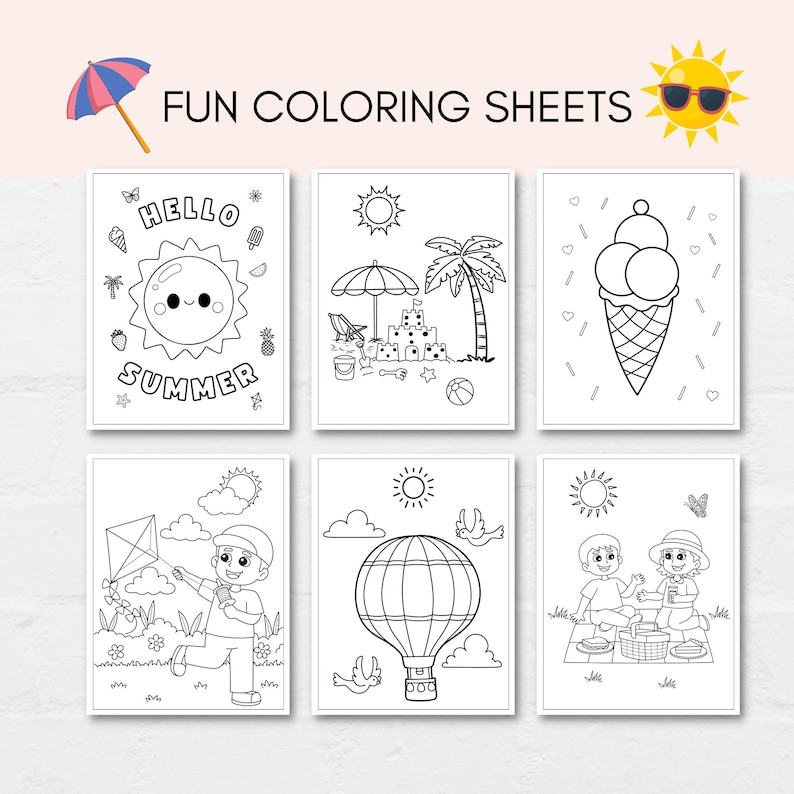 This Summer Activity Book is a perfect way to keep kids engaged this Summer Vacation. The PDF has fun summer games and summer coloring sheets. It can also be used as a party favour. Print as many as you like.