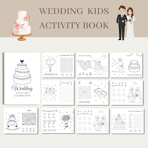 Wedding Activity Pack, Wedding Kids Activity, Wedding Activity Book, Wedding Activities, Wedding activity download, Kids Activity Pack