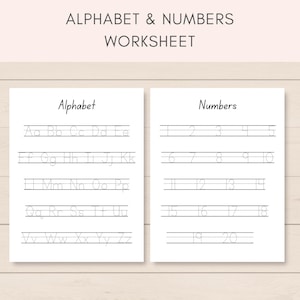 Alphabet and Number Tracing, Letter Tracing, Handwriting Practice ...