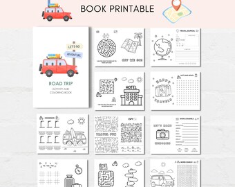 Road Trip Activity Pack, Kids Activities, Road Trip Game, Printable Games, Kids Travel Journal, Travel Activities, Travel Activity Pack PDF