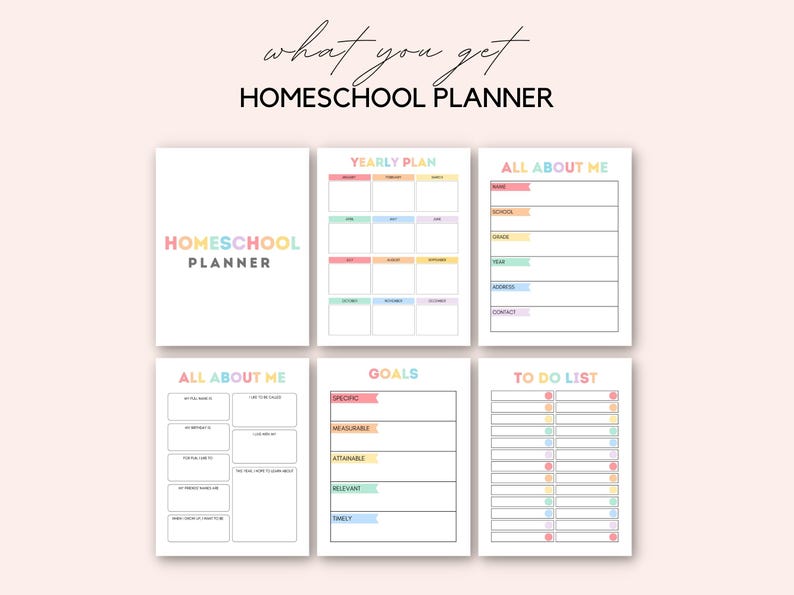 Stay organized and make homeschooling easier with this beautifully designed Homeschool Planner Printable. This printable PDF is perfect for parents who want to keep their children’s learning on track. It includes space for daily schedules, weekly goals, subjects, and more—everything you need to plan a successful homeschool routine.