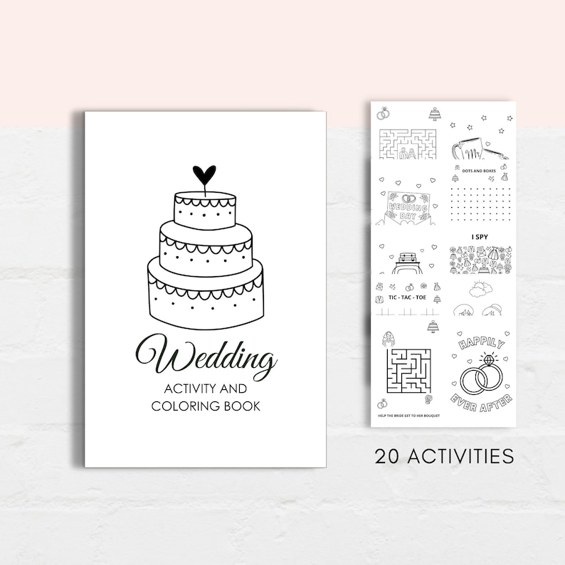 This fun Wedding Activity Pack is a perfect way to keep kids engaged at your wedding. The PDF has fun Wedding games and wedding themed coloring sheets. It can also be used as a party favour.