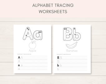 Alphabet Tracing Worksheets, Alphabet Tracing, Tracing Worksheets, Letter Tracing, Tracing Workbook, Handwriting Practice, Preschool