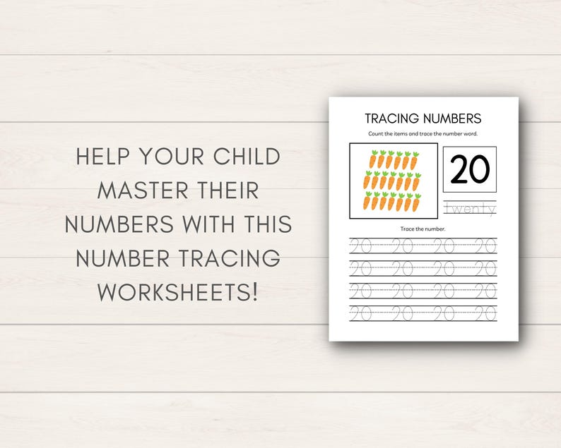 Help your child master their numbers with this Number Tracing for Kids printable! This set of number tracing sheets is perfect for preschoolers and early learners.