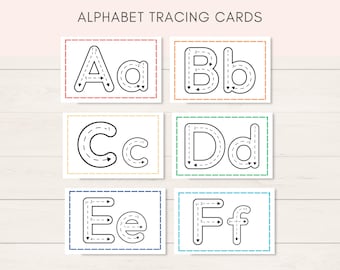 Alphabet Tracing Cards, Alphabet Tracing, Tracing Card, Letter Tracing, ABC Tracing, Handwriting Practice, Preschool Printable, ABC Practice