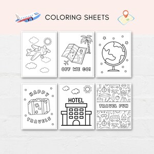 Keep kids busy while travelling with this Airplane Activities Printable Pack. This comprehensive pack is filled with fun games and coloring sheets designed to keep little ones entertained during long trips and flights.