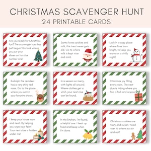 Christmas Scavenger Hunt, Christmas Treasure Hunt, Kids Scavenger Hunt, Christmas Games, Christmas Activity, Christmas Printable
