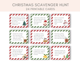 Christmas Scavenger Hunt, Christmas Treasure Hunt, Kids Scavenger Hunt, Christmas Games, Christmas Activity, Christmas Printable