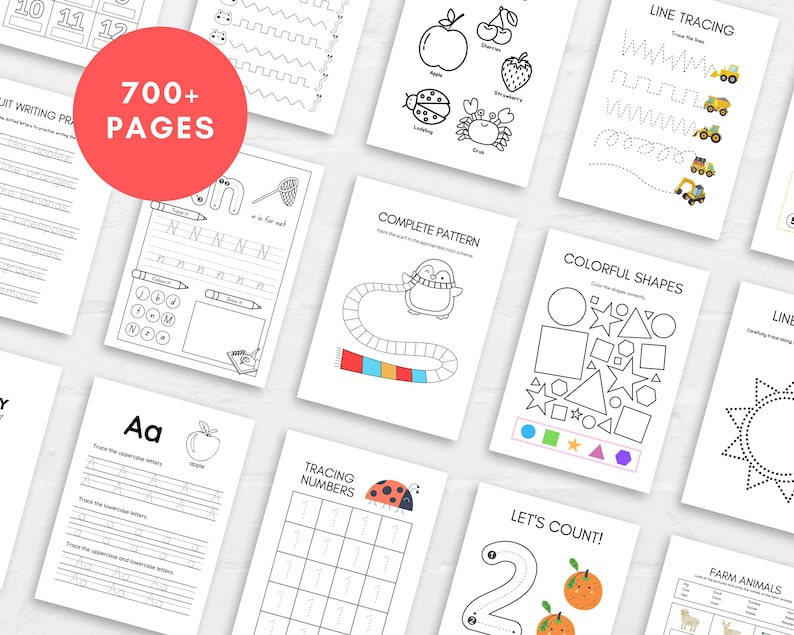 Get the Ultimate Preschool Kindergarten Bundle for a complete educational experience! This comprehensive kids learning bundle includes everything you need to engage your child with fun and interactive activities.