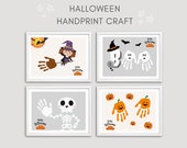 Halloween Handprint, Halloween Craft, Halloween Kids Activity, Handprint Keepsake, Halloween Prints, Halloween DIY decor, Preschool Activity