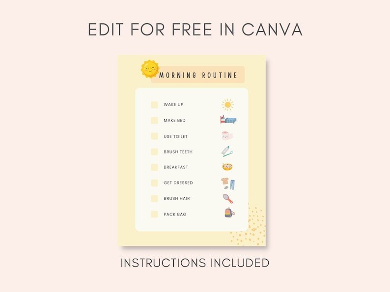 Morning Routine Chart, Editable Routine Charts, Evening Routine Chart, Daily Routine, Routine Checklist, Morning Board, Chore Chart, School