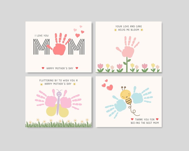 This fun and cute Mother’s day handprint pack is a great activity keepsake/ mom gift. Perfect for toddler, preschool, nursery or baby.
