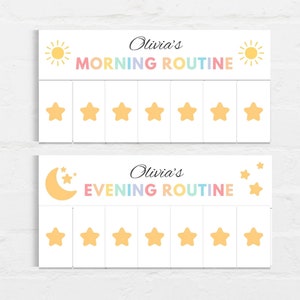 Routine Flip Chart, Morning Routine, Bedtime Routine, Kids Routine Chart, Daily Routine Chart, Daily Rhythm, Editable Routine Flipchart