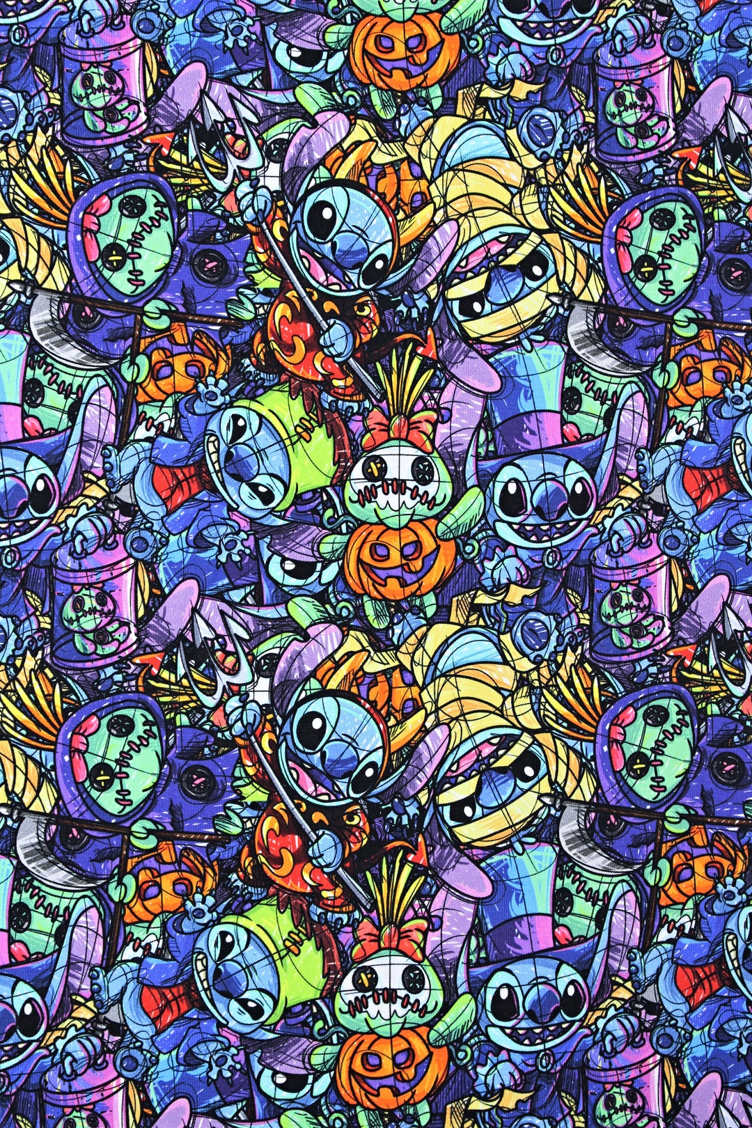 Not so Spooky Alien Character Fabric Cotton Lycra Character - Etsy