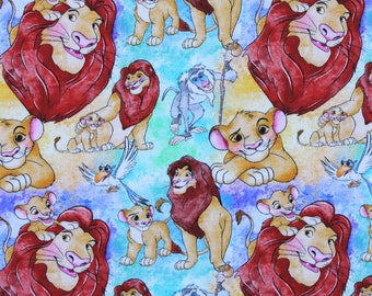 Premium 100% Cotton Quilting Craft Fabric Lion King Print 150 cm High Quality Premium 100% Cotton Quilting Craft Fabric Lion King Print 150 cm High Quality