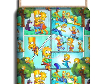 Tela de personajes, algodón y licra, tela personalizada de alta calidad, tela de animación, corte de vaso de 9 x 13