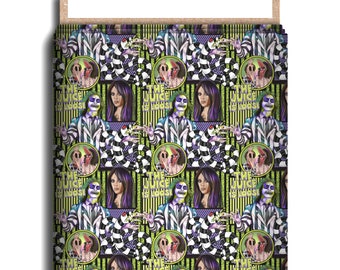 Full of Juice, Cotton Lycra, Horror, Horror Movie, Beetle Juice, High Quality Fabric, Animation Fabric, 9x13 Tumbler Cut