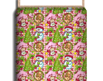 Merry Doll Character Fabric, Cotton Lycra, Christmas Custom Fabric, Cartoon High Quality Fabric, Animation Fabric, 9x13 Tumbler Cut