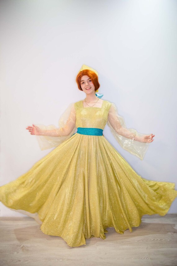 líder escena Productivo Disfraz de cosplay de Anastasia Romanova Vestido amarillo - Etsy España