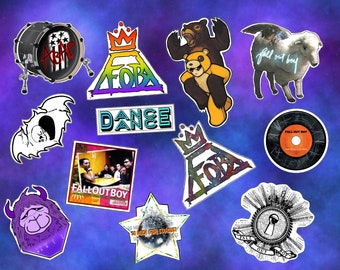 F.O.B. Sticker Packs | Pop Punk 00s Emo | Ttyg FUCT IOH Folie a Deux Mania SMFSD | Album Lyrics | Hand Drawn Sticker Bundle