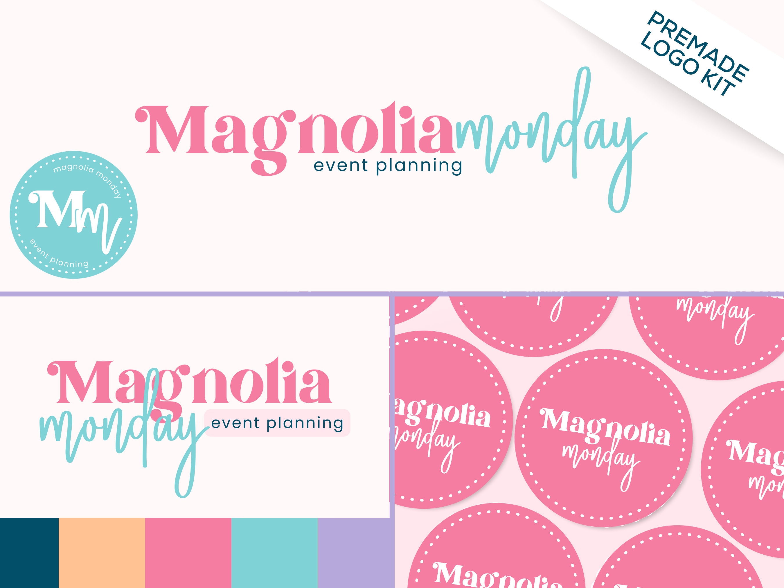 Colorful Logo Design, Custom Small Business Logo, Bright Logo for Coaches, Modern Podcast Logo, Etsy Shop Logo, Premade Fun Logo, Logo Kit