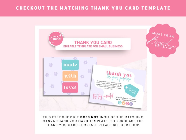 Trendy Etsy Shop Kit | Etsy Banner Template | Editable Etsy Store Listings | Colorful Shop Canva Template | Banner Template | Fun Shop Kit image 8