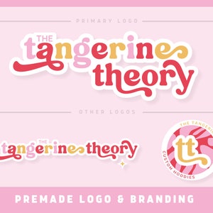 Logo-Design, buntes Retro-Logo, individuelles Boho Logo-Design, Retro Small Business Logo, Retro Business Branding, individuelles Logo Kit, Vintage Logo