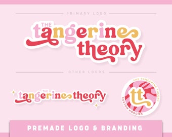 Logo Design, Colorful Retro Logo, Custom Boho Logo Design, Retro Small Business Logo, Retro Business Branding, Custom Logo Kit, Vintage Logo