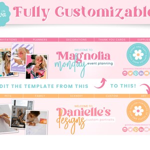 Trendy Etsy Shop Kit | Etsy Banner Template | Editable Etsy Store Listings | Colorful Shop Canva Template | Banner Template | Fun Shop Kit image 5