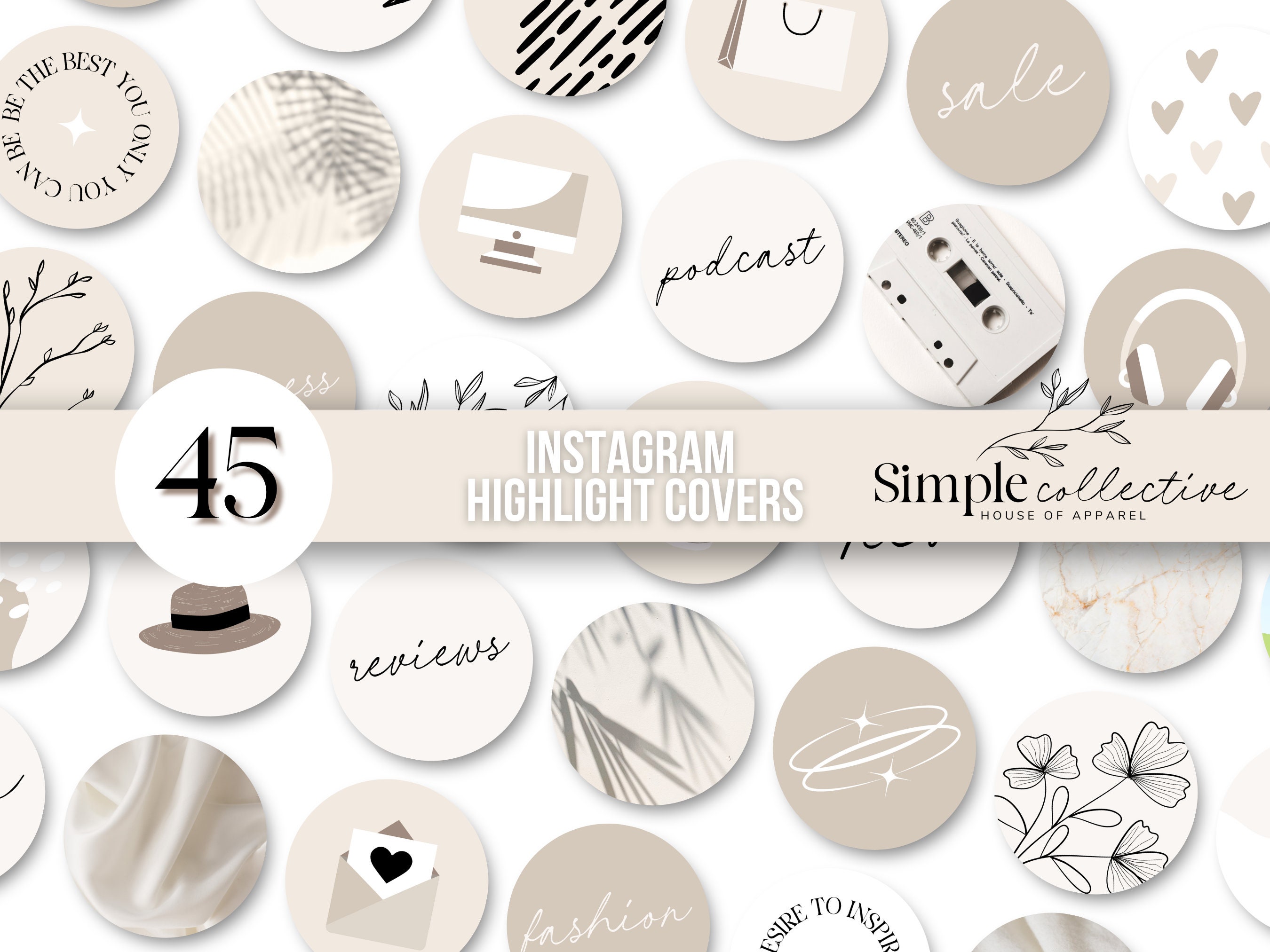 Minimalist Instagram Story Highlight Icons | Instagram Stories | White ...