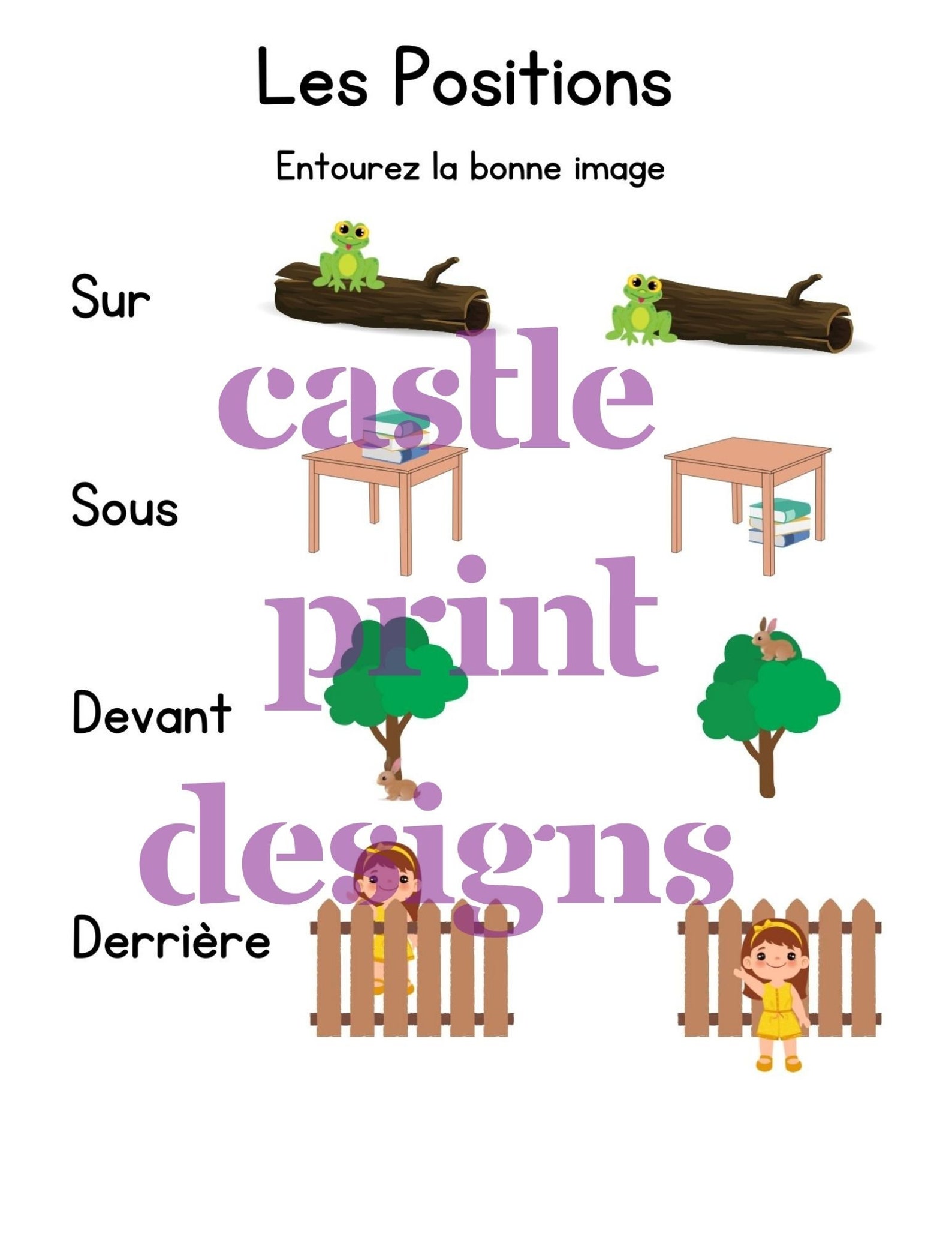 Grade 1 Worksheets in French Etsy