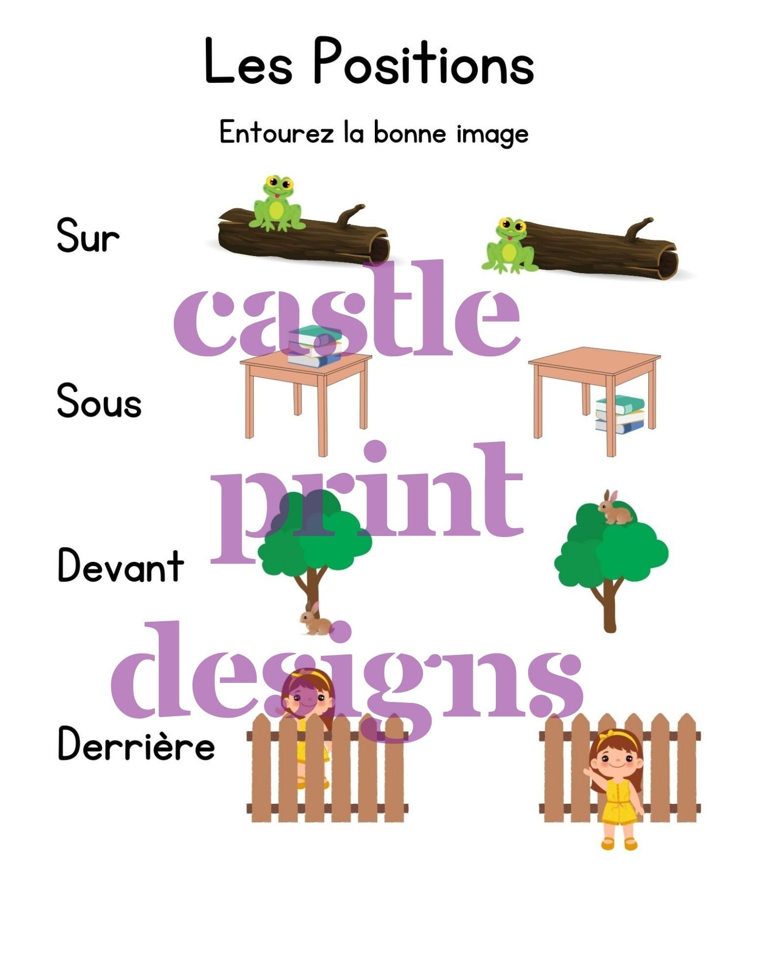 Grade 1 Worksheets in French - Etsy