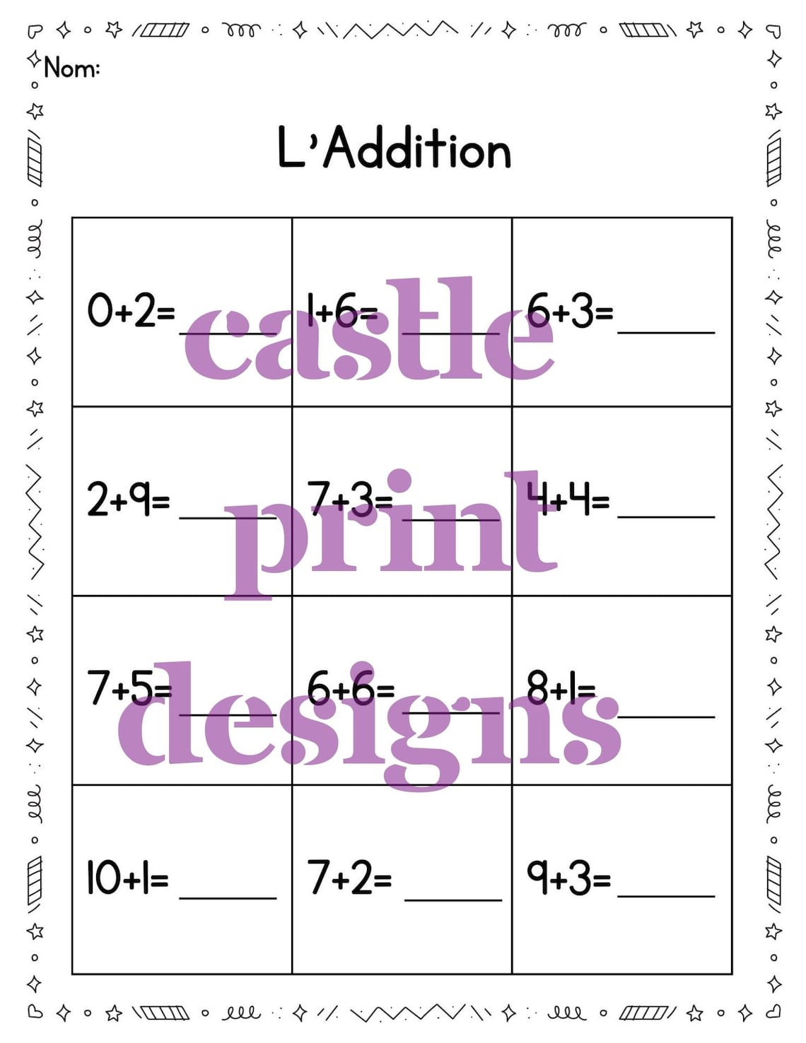 Grade 1 Worksheets in French - Etsy