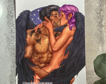 Elise i Gabriel - King's Hollow Oficjalnie licencjonowany wydruk premium - zainspirowany serią Ruthless Boys of Zodiac