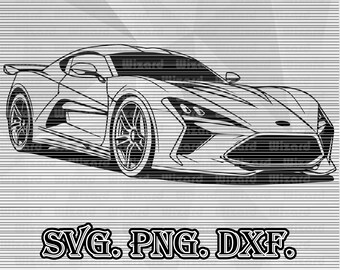 Zenvo Tsr-S  SVG dxf and png, Zenvo TSR Vector art Illustration Drawing, Zenvo Tsr-S vector, Zenvo Tsr-S  silhouette