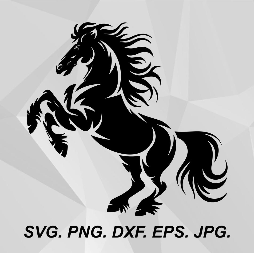Spirit Riding Svg Spirit Horse SVG: Black Wild Silhouette Illustration - Etsy